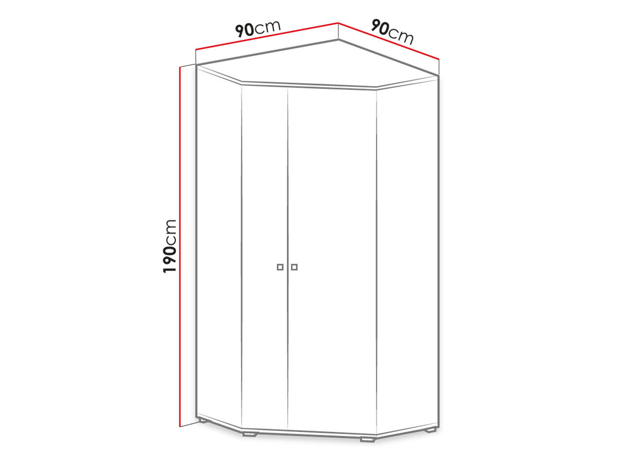 Skapis LEGIMI LG02 L / P, melns / ozols цена и информация | Skapji | 220.lv