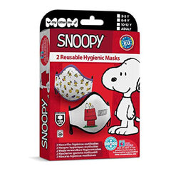 Atkārtoti lietojama auduma higiēnas maska Snoopy Pieaugušais (2 uds) цена и информация | Первая помощь | 220.lv