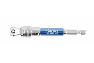 Переходник для бит Hogert 100 мм 1/2 с концом 1/4 - HT1S446 цена и информация | Механические инструменты | 220.lv