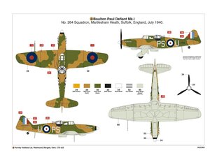 Сборная пластиковая модель Airfix - Boulton Paul Defiant Mk.I, 1/72, A02069 цена и информация | Kонструкторы | 220.lv