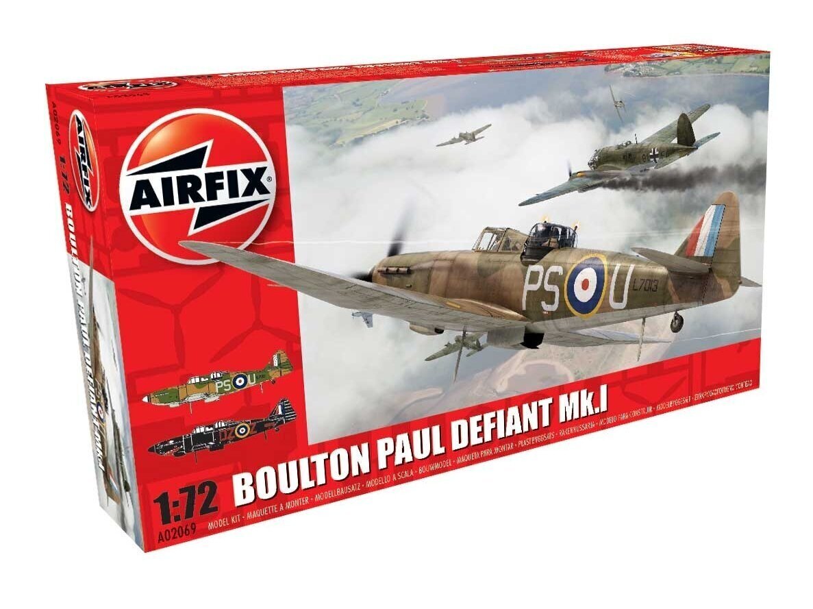 Airfix - Boulton Paul Defiant Mk.I, 1/72, A02069 cena un informācija | Konstruktori | 220.lv