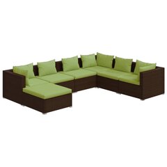 Комплект уличной мебели с подушками, 7 частей, серый цена и информация | Комплекты уличной мебели | 220.lv