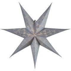 Papīra zvaigzne karināma sudraba 63x63cm Decorus 501-20 cena un informācija | Ziemassvētku dekorācijas | 220.lv