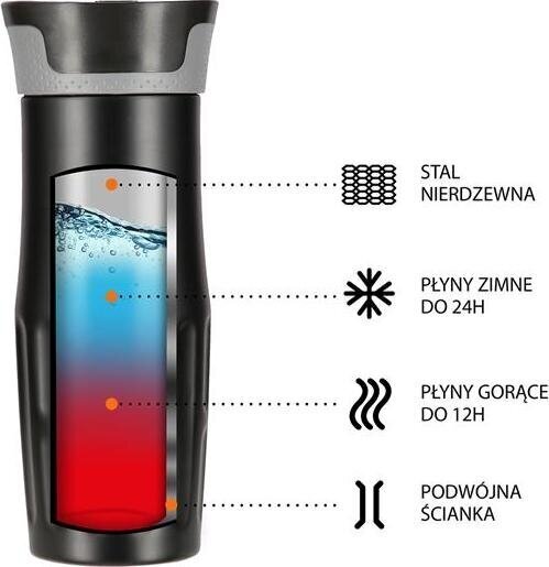 Nils Camp termokrūze NCC06, melna цена и информация | Termosi, termokrūzes | 220.lv