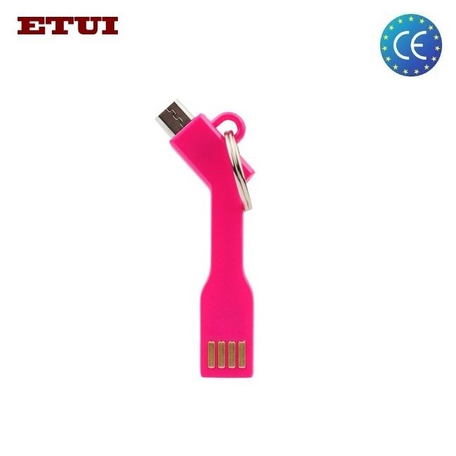 Etui USB Kabelis - Atslēgu piekariņš uz Micro USB savienojumu Unievrsāls Rozā цена и информация | Savienotājkabeļi | 220.lv