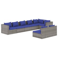 Комплект уличной диванной мебели, 17 частей, искусственный ротанг, серый цена и информация | Комплекты уличной мебели | 220.lv