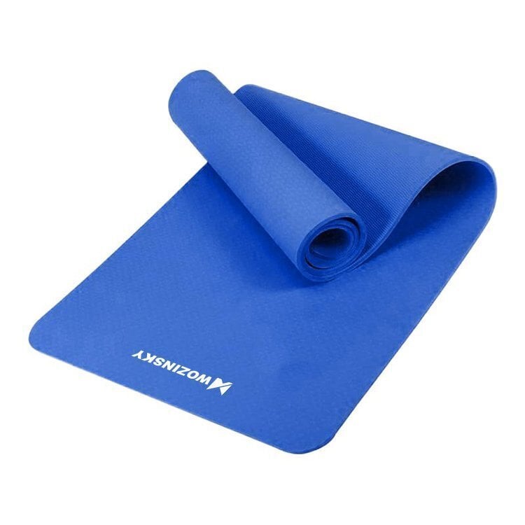 Gymnastic non slip mat for exercising 181 cm x 63 cm x 1 cm blue (WNSP-BLUE) цена и информация | Vingrošanas paklāji | 220.lv