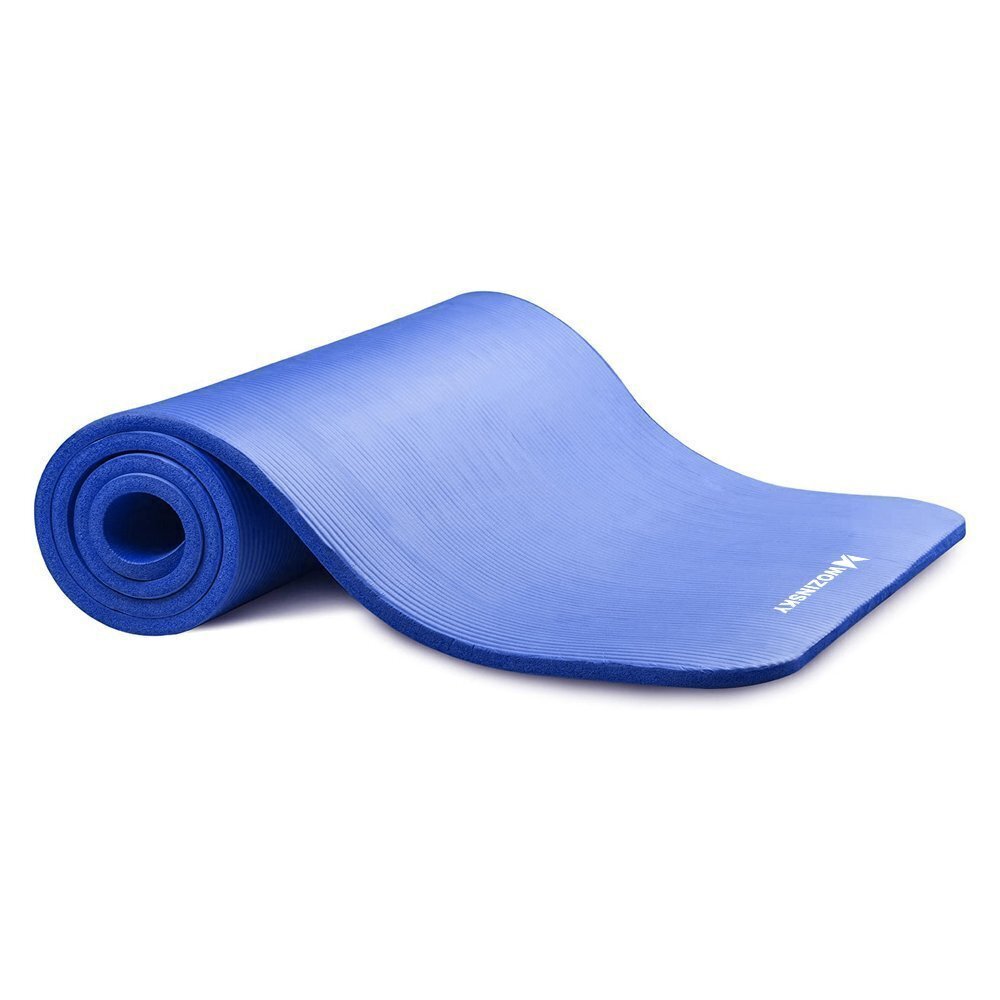 Gymnastic non slip mat for exercising 181 cm x 63 cm x 1 cm blue (WNSP-BLUE) cena un informācija | Vingrošanas paklāji | 220.lv