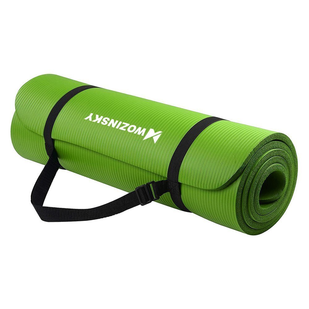 Gymnastic non slip mat for exercising 181 cm x 63 cm x 1 cm green (WNSP-GREE) cena un informācija | Vingrošanas paklāji | 220.lv