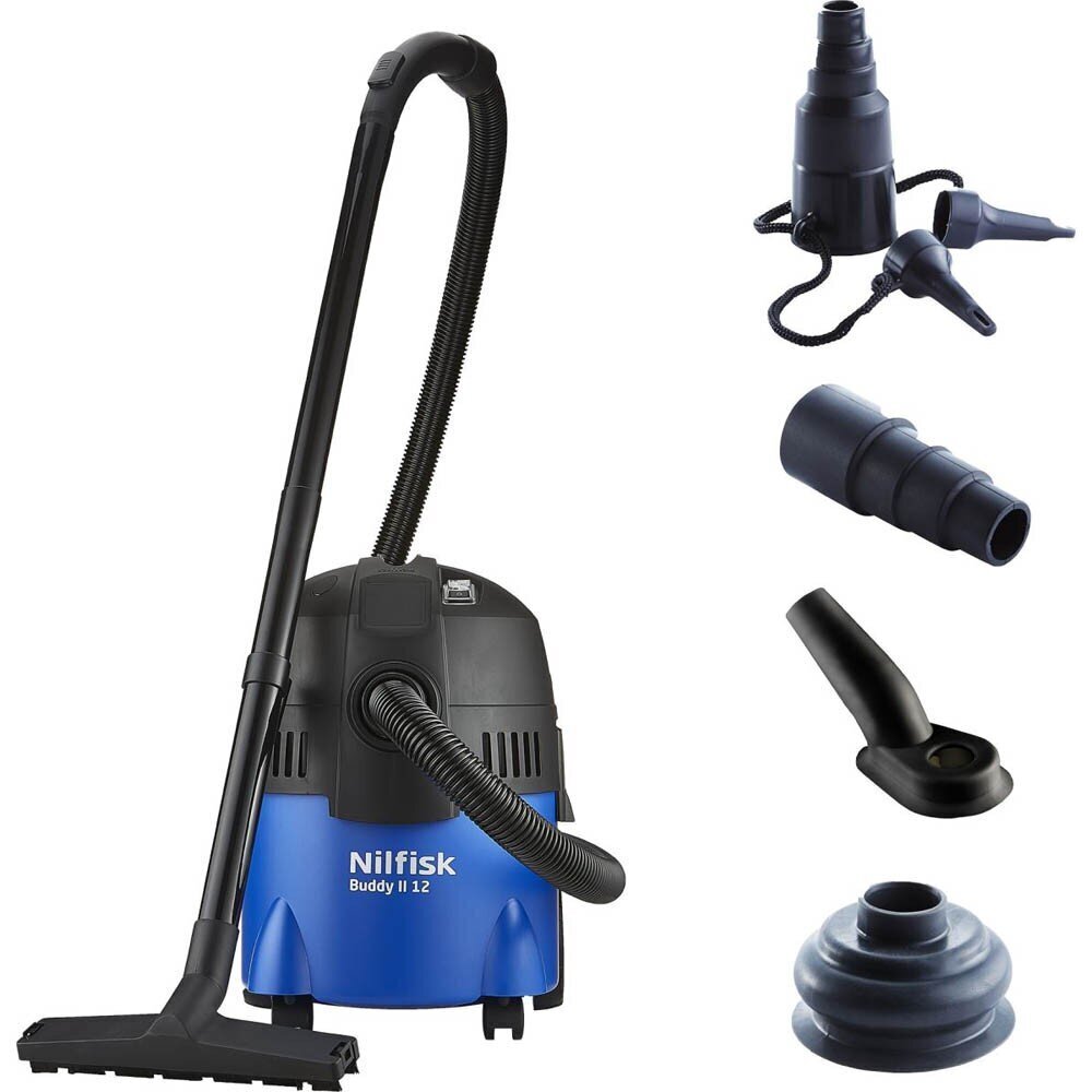 Wet & Dry Vacuum Cleaner Nilfisk Buddy II 12 Home Edition Black, Blue 12 l 1200 W cena un informācija | Putekļu sūcēji | 220.lv