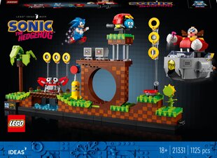 21331 LEGO® Ideas Ezis Sonic, Zaļo kalnu apvidus cena un informācija | Konstruktori | 220.lv
