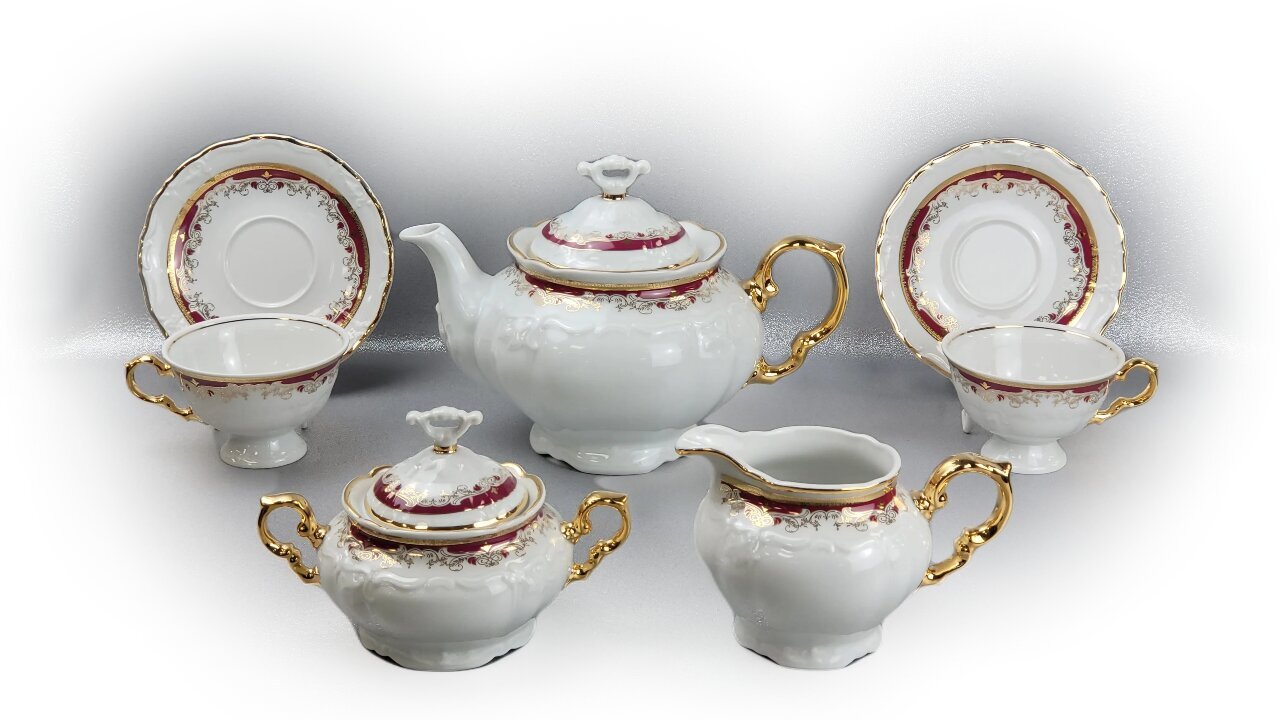 Porcelāna tējas komplekts 6 personām Marie Louise, Thun 1794 a.s. cena un informācija | Trauki, šķīvji, pusdienu servīzes | 220.lv