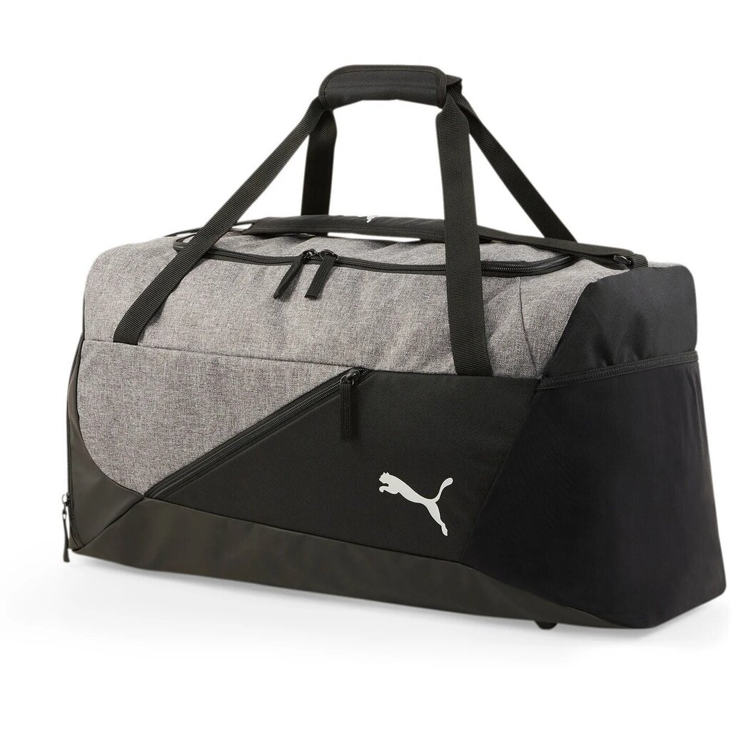 Sporta soma Puma teamFINAL Teambag M, 46 l, Black-medium gray heather cena un informācija | Sporta somas un mugursomas | 220.lv