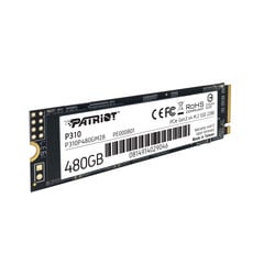 SSD Patriot P310 480GB M.2 2280 PCIe NVMe 4.0 x4 TLC цена и информация | Внутренние жёсткие диски (HDD, SSD, Hybrid) | 220.lv