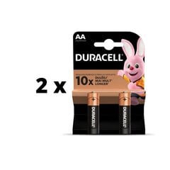 Baterijas DURACELL AA, LR6, 2 gb x 2 pac. iepakojums cena un informācija | Baterijas | 220.lv