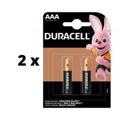 Батарейки DurAcell AAA, LR03, 2 шт x 2 уп. упаковка цена и информация | Батарейки | 220.lv