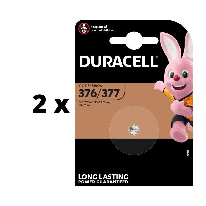 Baterijas DURACELL 377, 1gab x 2 gab. iepakojums cena un informācija | Baterijas | 220.lv