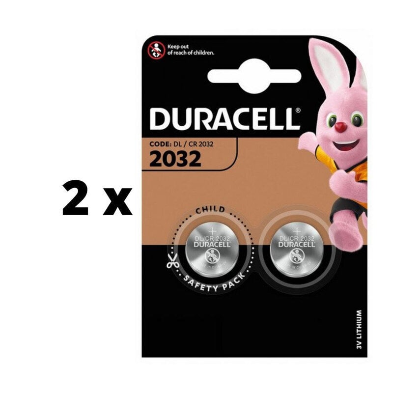 Baterijas DURACELL 2032, 2 gb x 2 pac. iepakojums cena un informācija | Baterijas | 220.lv