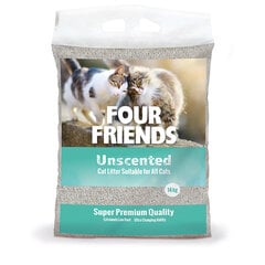 Four Friends Cat Litter Unscented цементирующий песок для кошачьего туалета, 14 кг цена и информация | Наполнители для кошачьих туалетов | 220.lv