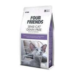 Four Friends Sensi Cat Grain Free monoproteīna bezgraudu sausā barība alerģiskiem kaķiem ar pīles gaļu, 2 kg cena un informācija | Sausā barība kaķiem | 220.lv