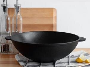 Čuguna panna Ø 30 cm WOK цена и информация | Pannas | 220.lv