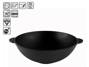 Čuguna panna Ø 30 cm WOK cena un informācija | Pannas | 220.lv