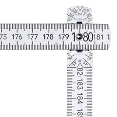 Koka saliekamais lineāls BMI ar transportieri, 2 m cena un informācija | Rokas instrumenti | 220.lv