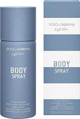 Dolce & Gabbana Light Blue спрей для тела для мужчин 125 мл цена и информация | Парфюмированная мужская косметика | 220.lv