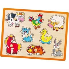 Koka puzle - dzīvnieki cena un informācija | Rotaļlietas zīdaiņiem | 220.lv