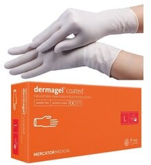 Латексные перчатки Mercator Dermagel без пудры L (100 шт.) цена и информация | Первая помощь | 220.lv