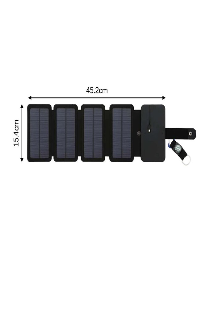 Salokāms 8W saules lādētājs, pārnēsājams, 5V 2.1A USB cena un informācija | Lādētāji-akumulatori (Power bank) | 220.lv