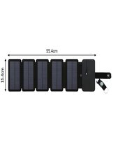 Salokāms 10W saules lādētājs, pārnēsājams, 5V 2.1A USB cena un informācija | Lādētāji-akumulatori (Power bank) | 220.lv