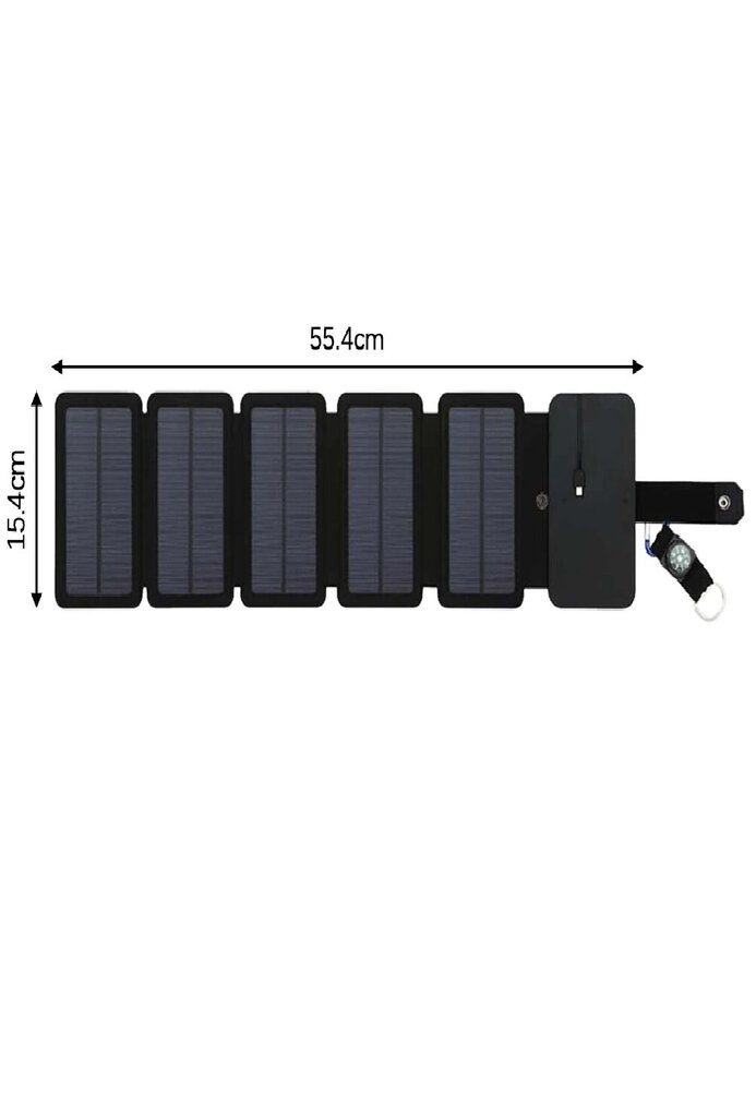 Salokāms 10W saules lādētājs, pārnēsājams, 5V 2.1A USB cena un informācija | Lādētāji-akumulatori (Power bank) | 220.lv