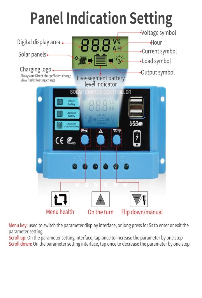 Saules uzlādes kontrolieris PWM 10A цена и информация | Lādētāji-akumulatori (Power bank) | 220.lv