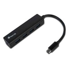 USB-хаб на 4 порта NGS WONDERHUB4 5 Gbps Чёрный цена и информация | Адаптеры и USB разветвители | 220.lv