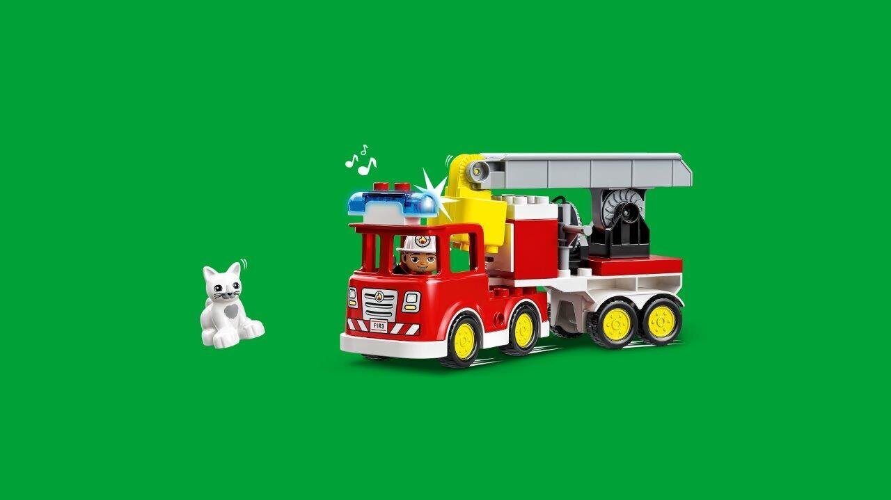 10969 LEGO® DUPLO® Town Ugunsdzēsēju mašīna cena un informācija | Konstruktori | 220.lv