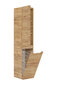 Augsts piekaramais skapis 35 cm ar veļas grozu ARUBA CRAFT cena un informācija | Vannas istabas skapīši | 220.lv