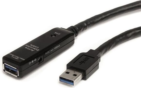 StarTech USB3AAEXT5M, USB-A, 5m цена и информация | Kabeļi un vadi | 220.lv