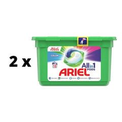 Mazgāšanas kapsulas Ariel Color, 13 gab. x 2 gab. iepakojums cena un informācija | Mazgāšanas līdzekļi | 220.lv