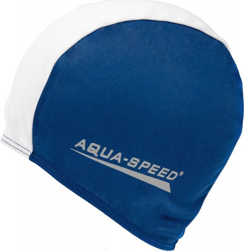 Aqua-Speed 15 091 peldcepure, zils/balts, poliesters cena un informācija | Peldcepures | 220.lv