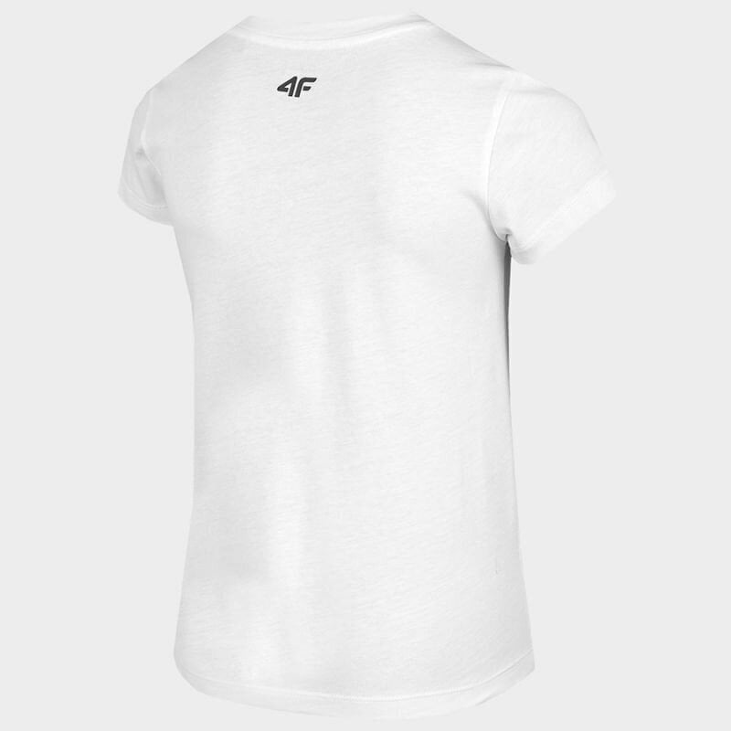 T-krekls meitenei 4F HJL22 JTSD006 10S, balts cena un informācija | Krekli, bodiji, blūzes meitenēm | 220.lv