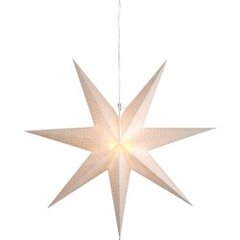 Papīra zvaigzne karināma balta E14 100x100cm Dot 231-25 cena un informācija | Ziemassvētku dekorācijas | 220.lv