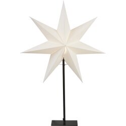 Papīra zvaigzne uz statīva balta E14 55x80cm Frozen 232-92 cena un informācija | Ziemassvētku dekorācijas | 220.lv