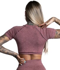 Gym Glamour Bezšuvju rashguard 330, rozā-pelēka cena un informācija | Sieviešu bodiji, apakškrekli | 220.lv