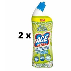 Želejas vannas istabas tīrīšanas līdzeklis ACE ULTRA Power Lemon, 750ml x 2 gab. iepakojums цена и информация | Очистители | 220.lv