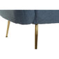 Dīvāns DKD Home Decor Putas Zils Bronza Metāls Koks Poliesters (129 x 75 x 73 cm) cena un informācija | Dīvāni | 220.lv