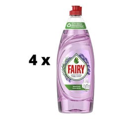 Trauku mazgāšanas līdzeklis FAIRY Lavender & Rosemary, 650 ml x 4 gab. iepakojums cena un informācija | Trauku mazgāšanas līdzekļi | 220.lv