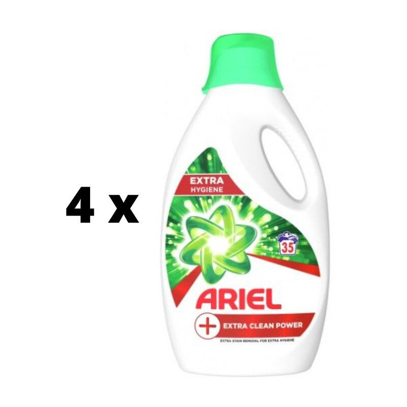 Šķidrais mazgāšanas līdzeklis Ariel Extra Clean, 35 mazgāšanas reizes x 4 gab. iepakojums cena un informācija | Veļas mazgāšanas līdzekļi | 220.lv