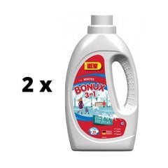 Šķidrais mazgāšanas līdzeklis BONUX White, Polar Ice Fresh, 1,1L./20 mazgāšanas reizes x 2 gab. iepakojums цена и информация | Средства для стирки | 220.lv