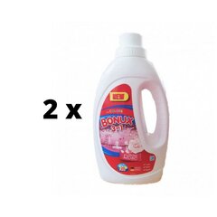 Šķidrais mazgāšanas līdzeklis BONUX Color, Radiant Rose 1,1L/20 mazgāšanas reizes x 2 gab. iepakojums cena un informācija | Veļas mazgāšanas līdzekļi | 220.lv